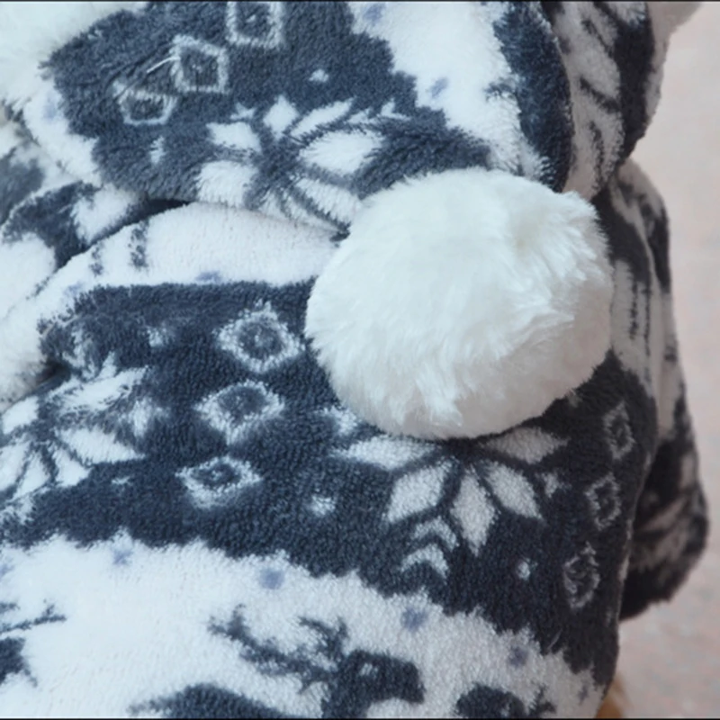 Одежда для собак zachte Warme Hond Puppy зимняя одежда Kleding Sneeuwvlok Herten Gedrukt комбинезон с