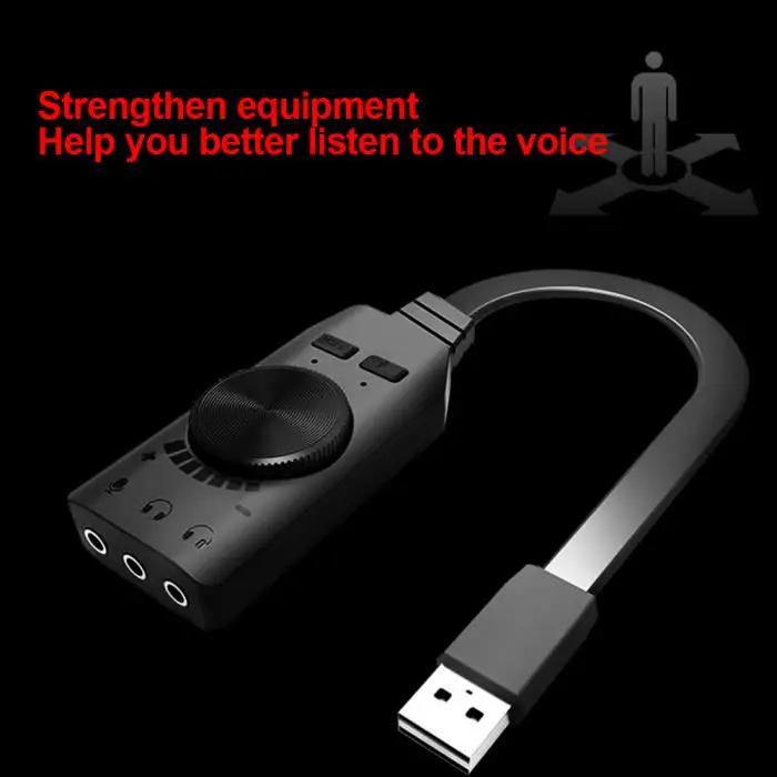 USB внешний адаптер для звуковой карты 7,1 каналов Plug and Play конвертер для звуковой карты Новое поступление