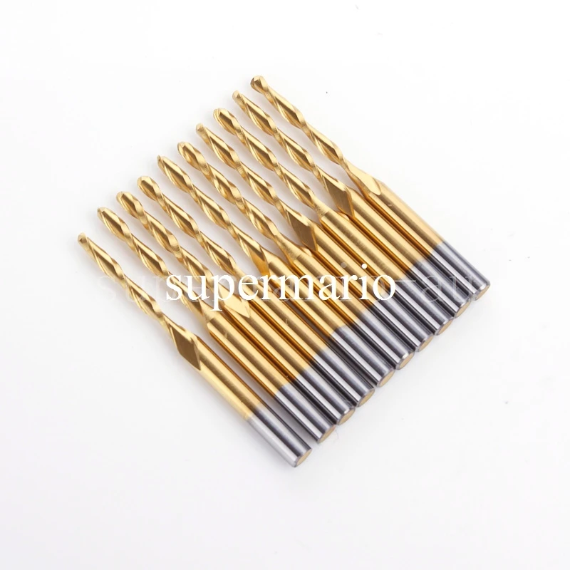 SHINA 1 шт. 3 175 1/8 ''титановое покрытие шаровая носовая фреза сверло Карбид ЧПУ