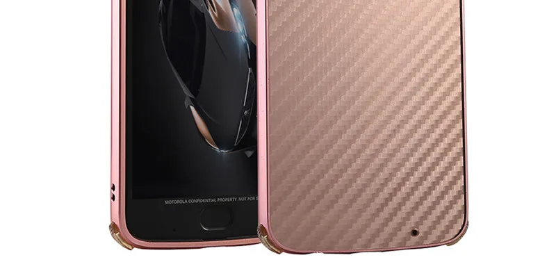 Для Asus Zenfone Max Pro M1 ZB601KL ZB602KL чехол Алюминий металлический каркас+ карбоновое волокно жесткий задняя крышка для Asus Zenfone Max Pro M1 - Цвет: Rose gold