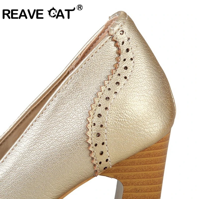 REAVE CAT/женские туфли-лодочки на высоком каблуке женская обувь платформе модные