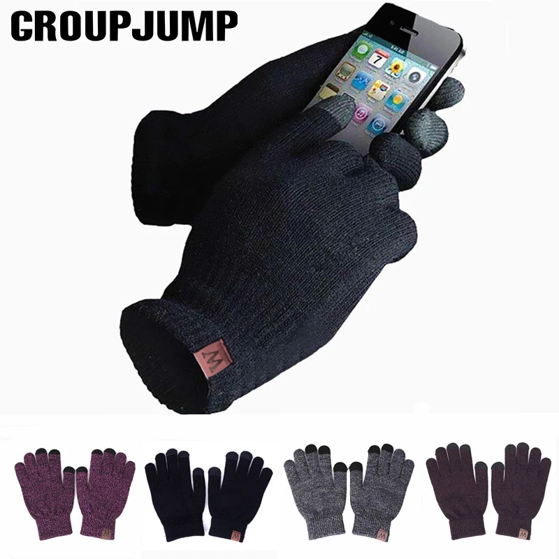 Зимние перчатки GROUP JUMP 2020 женские и мужские вязаные варежки для девочек теплые
