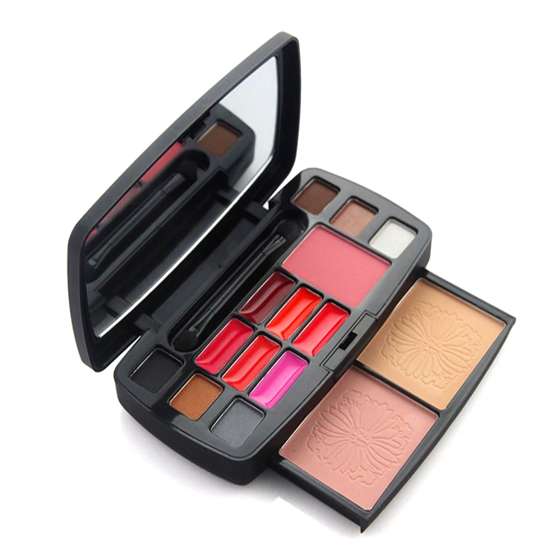 Блеск для губ Румяна Косметическая пудра Сияющий Тени век Комбинации
