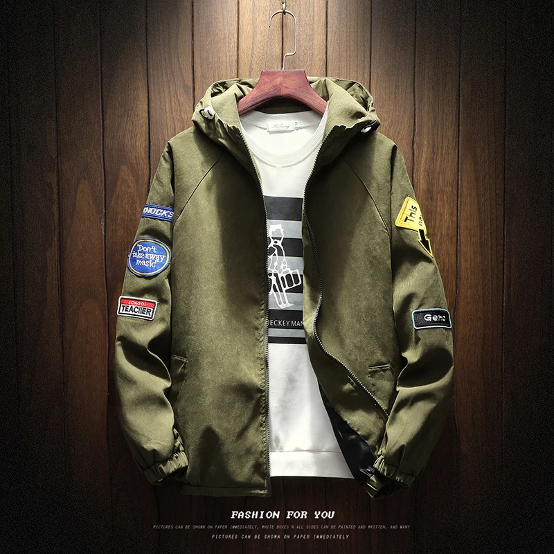 2018 New Men's Bomber Zipper Jacket Male Casual Streetwear Hip Hop Slim Fit Pilot Coat Men Clothing Plus Size S-5XL | Мужская одежда