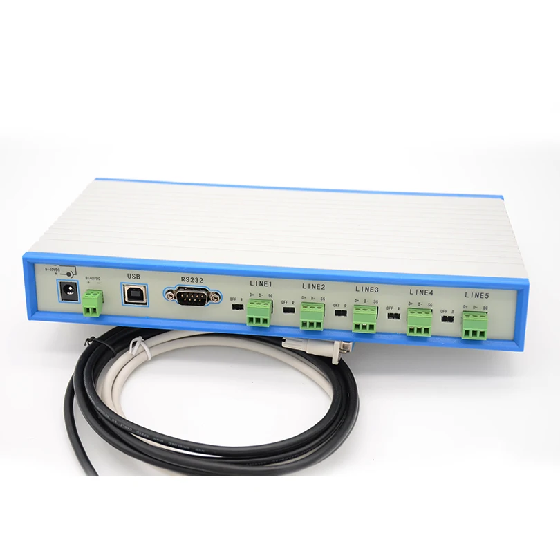 7 портовый концентратор RS485 5 портов один порт RS232 и usb предназначен для проводки star