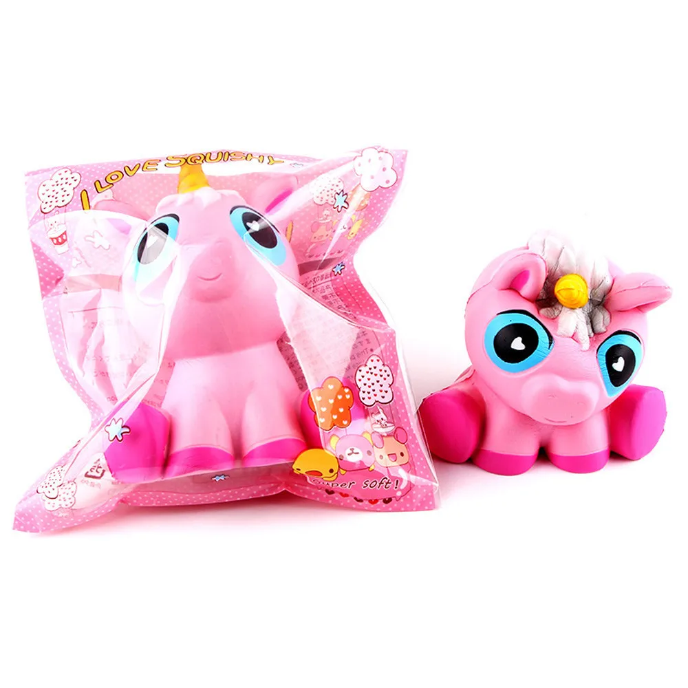 Новинка PU моделирование Единорог Squishy Моделирование медленный отскок Розовый