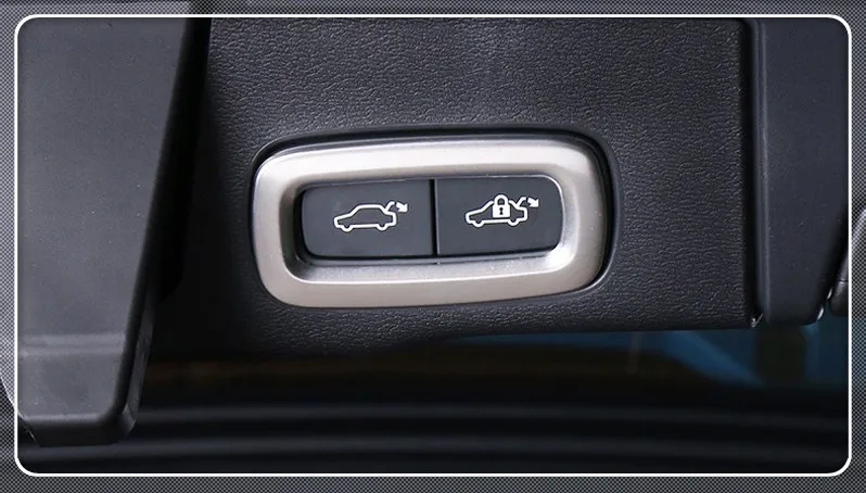 Для Volvo XC60 2018 2019 / XC90 2015 2016 2017 Внутренняя крышка багажника из нержавеющей стали для