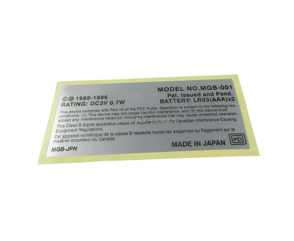 Наклейка для игрового мальчика GameBoy GBA GBC GBP SP консоль корпус задняя бирка|Запасные