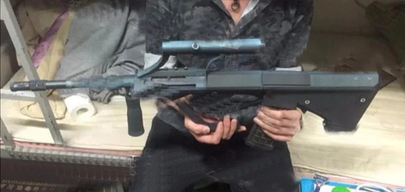DIY Бумага масштабная сетка для мастера 1: 1 AUG винтовка пистолет бумажная модель
