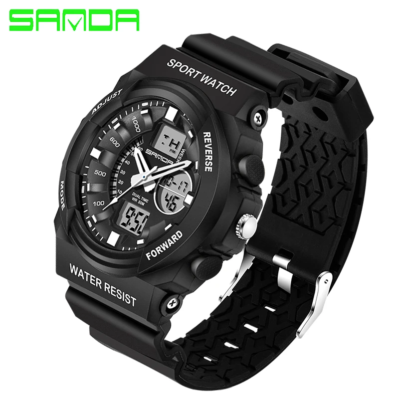 2019 новые модные брендовые мужские военные спортивные часы SANDA G Стиль цифровой