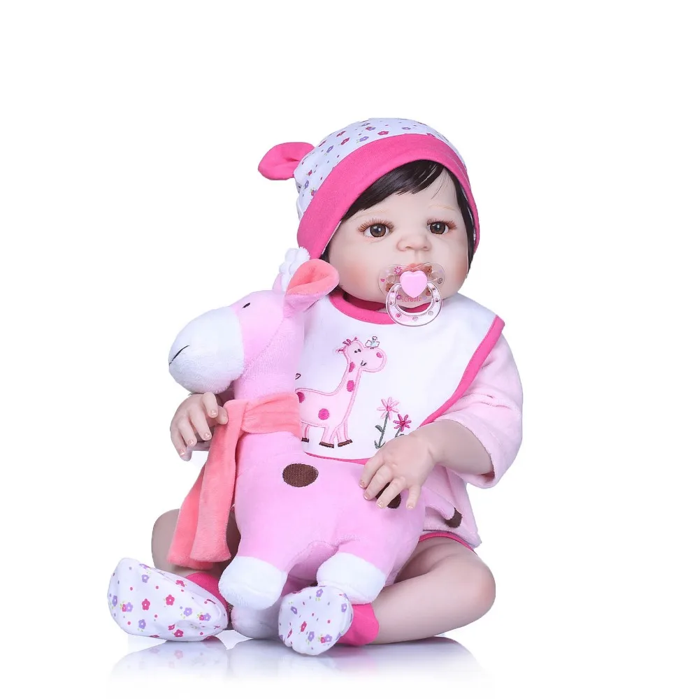 NPK 56 см реалистичные силиконовые куклы Reborn Baby Menina Alive для новорожденных полностью
