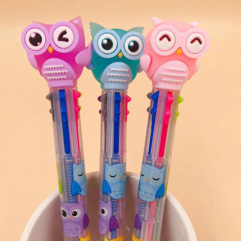 4 шт./компл. силиконовые крупные шариковые ручки с рисунком животных из