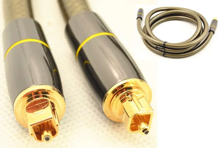 Прозрачный черный металл волоконно оптический кабель аудио цифровой