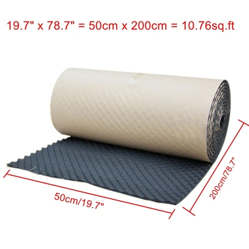 UXCELL 50*100/200/300/500 см Хлопковые смеси интерьерная студия звуковые акустические амортизаторы автомобильные Звукоизоляционная пена, подавитель изоляционный мат - Название цвета: Золотой