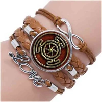 1pcs wheel of hecate symbol jewelry glass cabochon bracelets