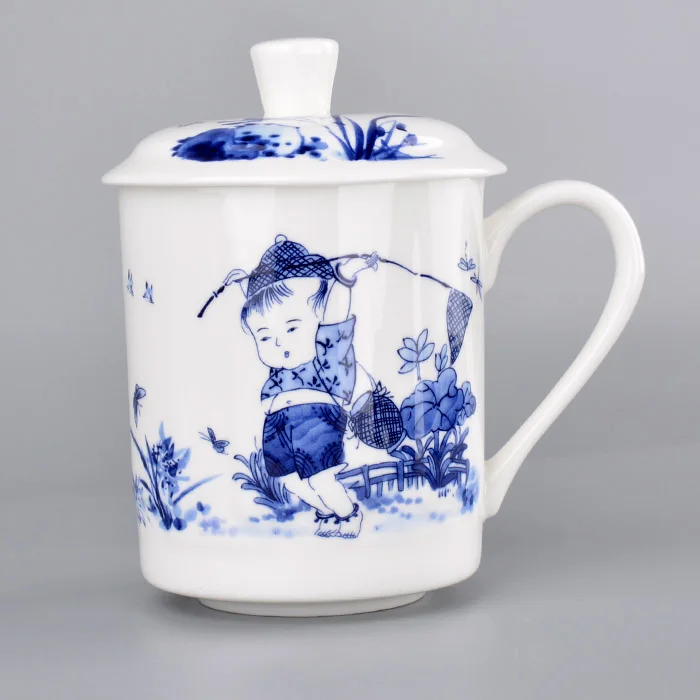 Керамическая кружка 500 мл чашка из твердого английского фарфора с крышкой