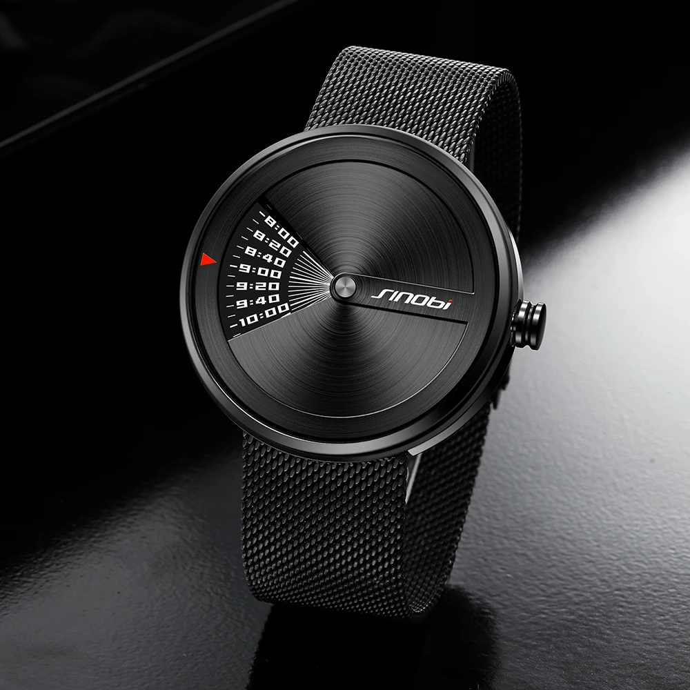 Роскошные мужские наручные часы SINOBI с поворотным механизмом Креативные