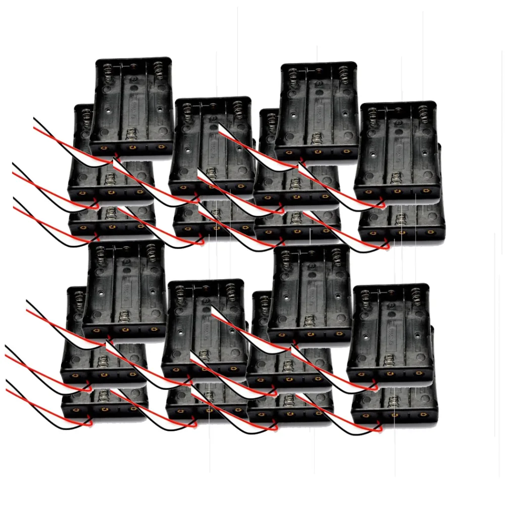 

20Pcs 18650 battery holder Battery Holder Case With Wire Leads 3 cells 18650 Batteries Holder Case