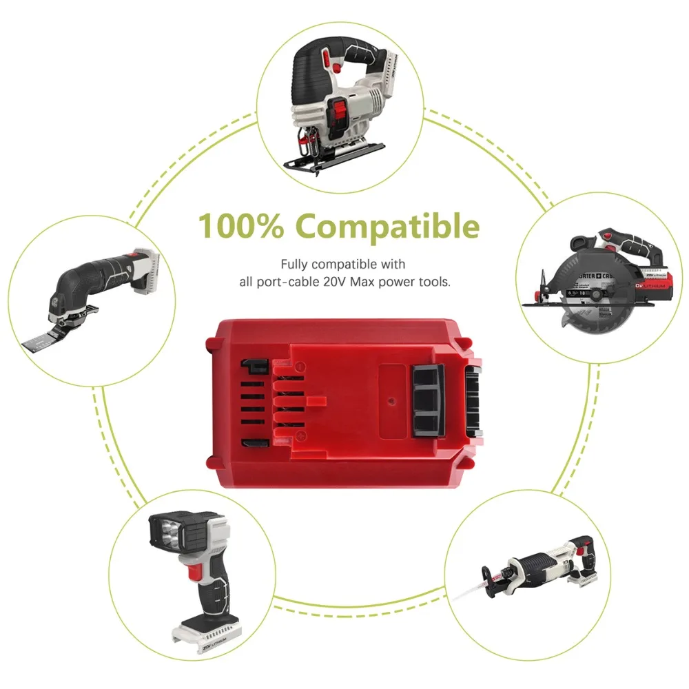 Литий ионный аккумулятор Powtree 20 в 5000 мАч для кабеля Портера PCC685 PCC685L PCC685LP PCC680L PCC682L