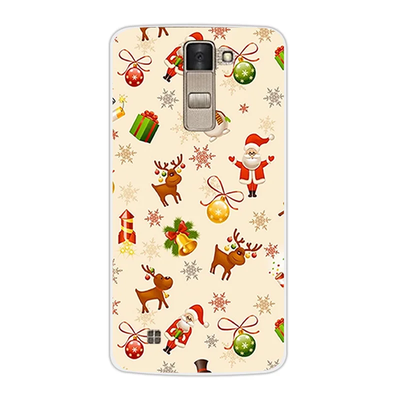 Роскошный ТПУ чехол для LG K8 Lte K350 K350E K350N дизайн для рождественского сезона 5," прозрачный корпус для K 8 телефон силиконовый чехол на заднюю панель Coque - Цвет: 06
