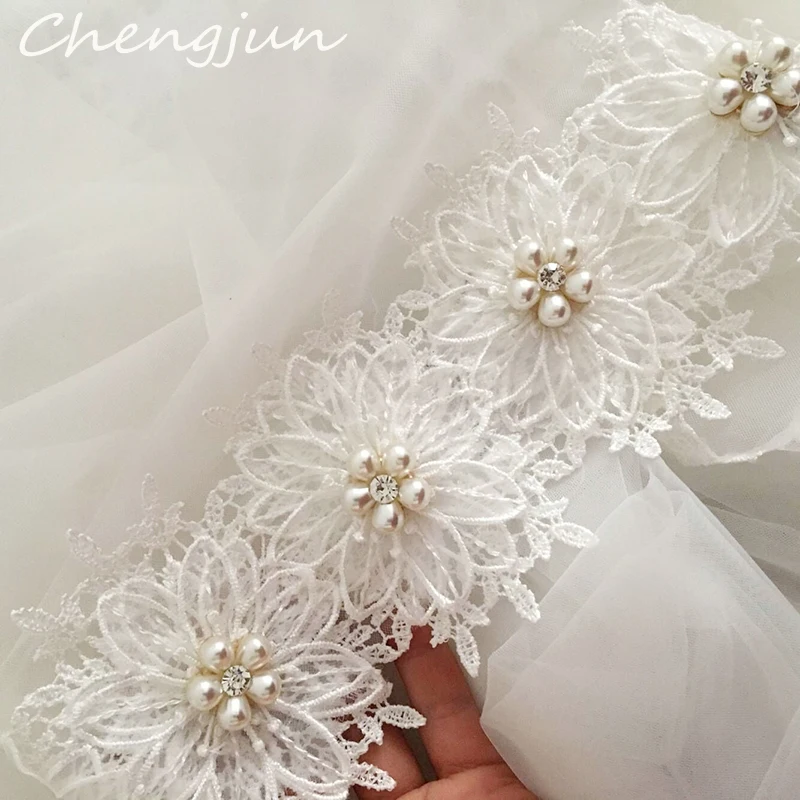Chengjun Фея корейский стиль элегантный кружевной цветок Мягкие тюлевые аксессуары для свадьбы свадебный вуаль