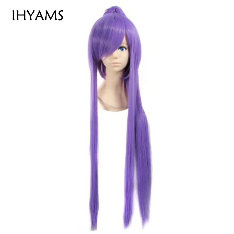 Gakupo Anime Cosplay Wigs Synthetic Hair Wig Chip Removable Ponytail + Wig Cap