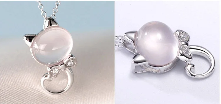 Высококачественная Милая подвеска в виде котенка с бантом покрытая серебром