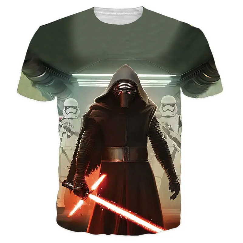 Мужчины звездные войны 3D Футболка Дарт Вейдер Kylo Ren Top | Мужская одежда