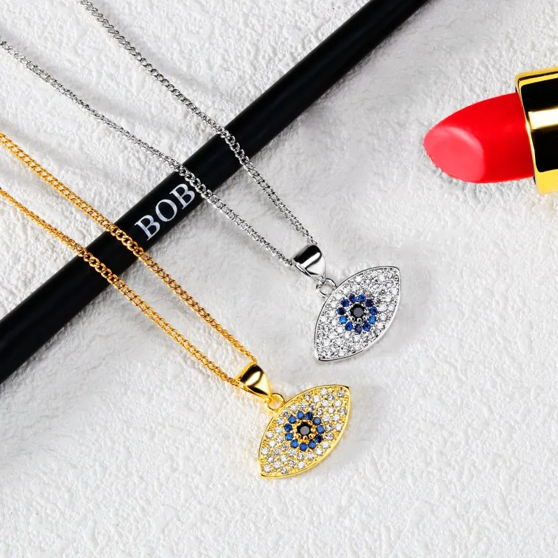 Очаровательные злой Подвески глаза ожерелье s кристалл от Swarovski эффектные