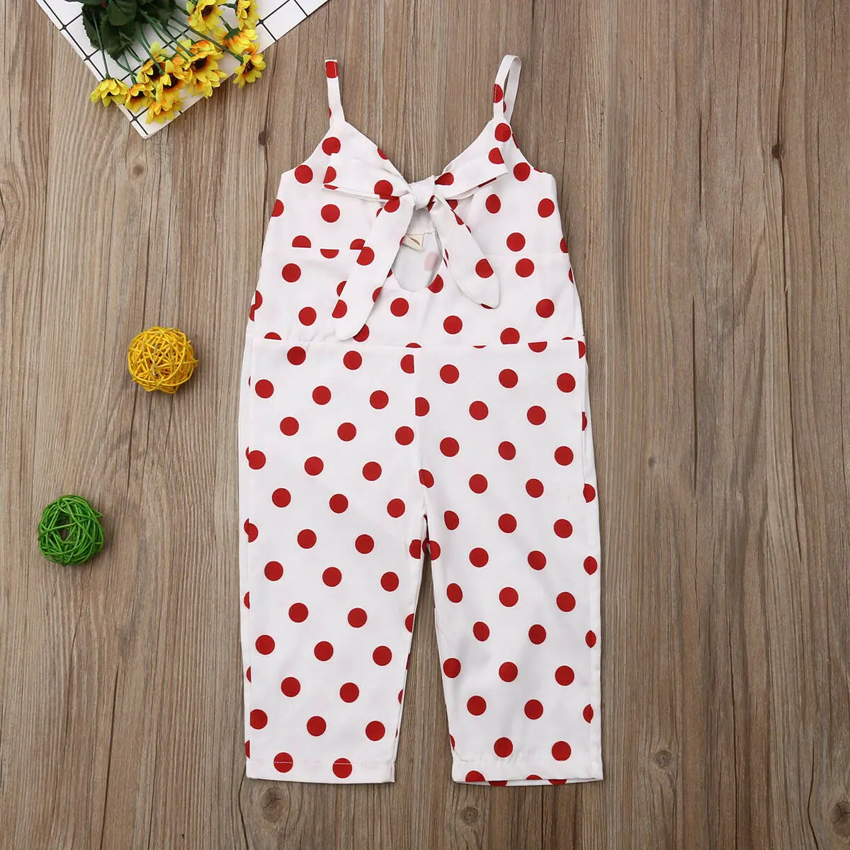 

US Summer Toddler Baby Girl Clothes Baby Girl Jumpsuit Dot Sleeveless Romper Jumpsuit Pants Outfit Clothes