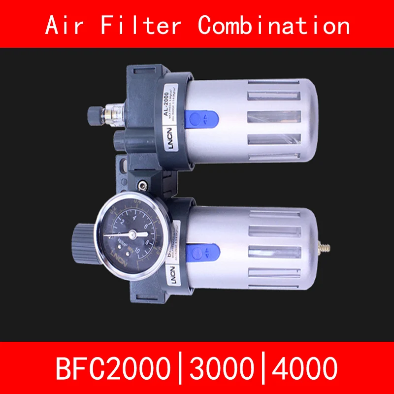 

Комбинированный воздушный фильтр BFC2000, BFC3000, BFC4000, Размер порта 1/4 дюйма, 3/8 дюйма, 1/2 дюйма, блок пневматической обработки источника, смазка BFR +...
