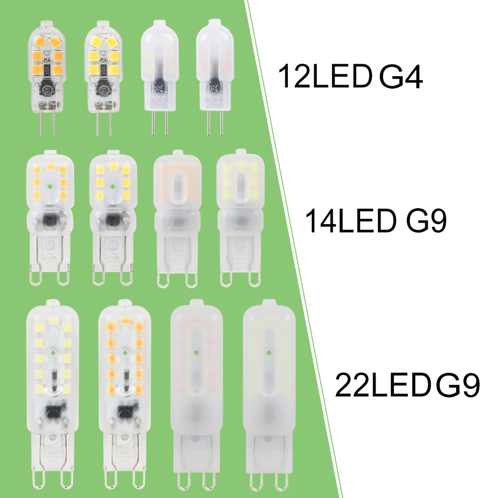 Миниатюрная Светодиодная лампа G4 G9 5 шт./лот высокой яркости 220 В SMD2835 светодиодная
