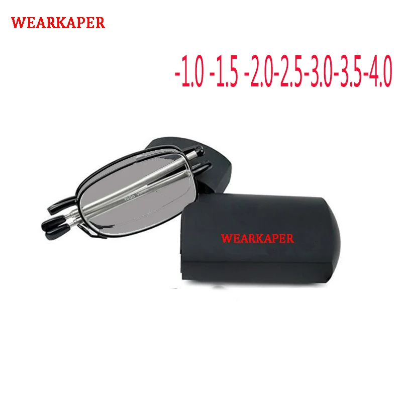 WEARKAPER, сплав, оправа, солнцезащитные очки, складные, фотохромные, готовые, для мужчин, близорукость, очки, оправа, оптическая, близорукость, очки, очки, мужские