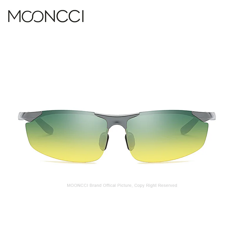 Мужские солнцезащитные очки MOONCCI поляризационные с желтыми и зелеными линзами