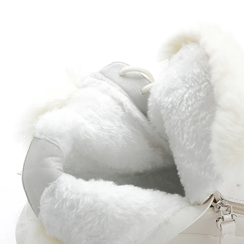 Женские ботильоны 2019 зимние теплые кожаные ботинки с плюшевой подкладкой для