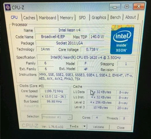 E5-1620V4 Original Intel Xeon OEM version E5 1620V4 3.50GHZ 4-Core 10MB E5-1620 V4 140W 1620 LGA2011-3 free shipping | Компьютеры и