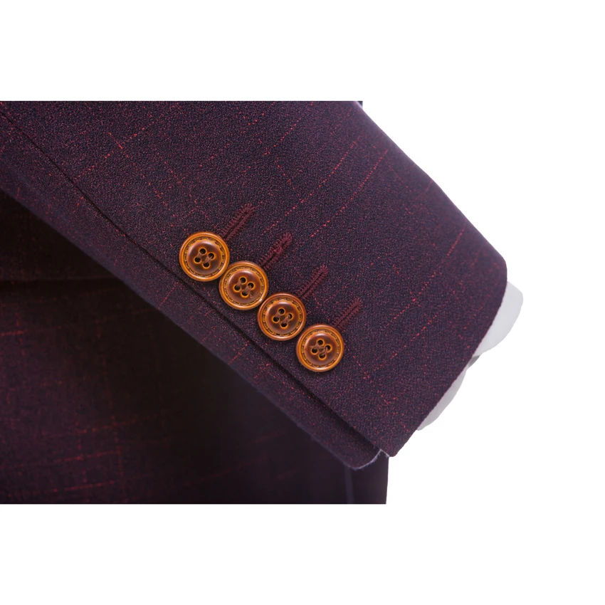 Новинка 2020 высококачественные винные смокинги для жениха приталенный костюм с