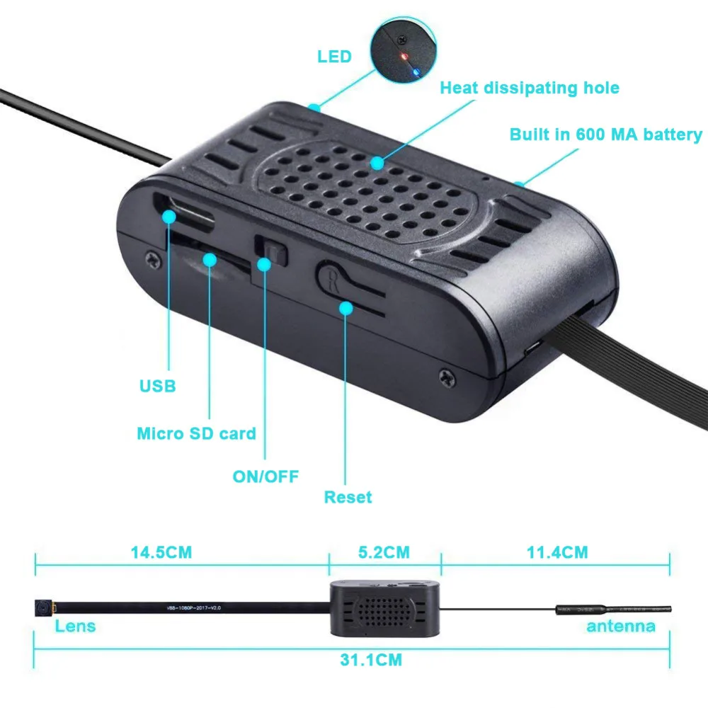 Новый 1080 P Mini Wi-Fi Беспроводной Камера HD P2P 128G карты памяти слот видео звук Запись