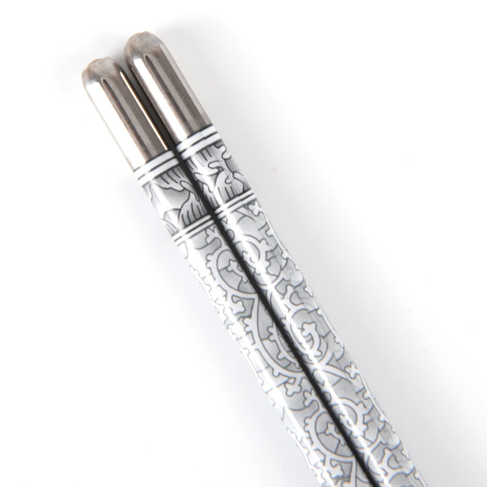 1 пара китайские фарфоровые палочки для еды из нержавеющей стали|stainless steel