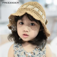 freeander 2018 new fashion hats fedoras foldable cap solid beach panama caps fedoras hat beach wear children outdoor girls hats