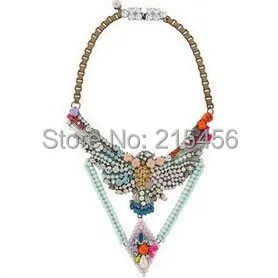 Высококачественное дизайнерское модное колье чокер с орлом Shourouk роскошное