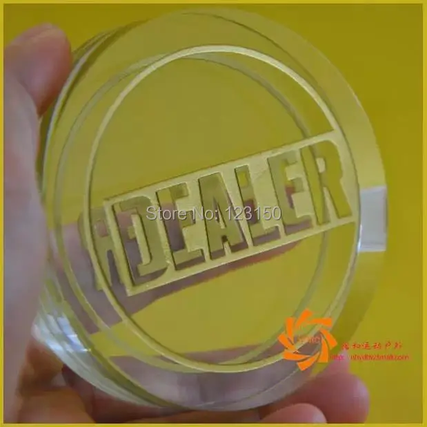 

DB01 Deluxe 80mm Diameter, 20mm thickness, Crystal Dealer in Transparent