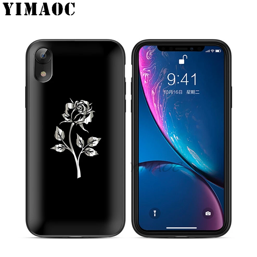 YIMAOC Markul Rapper Soft TPU Black Silicone Case for iPhone X or 10 8 7 6 6S Plus 5 5S SE Xr Xs Max |