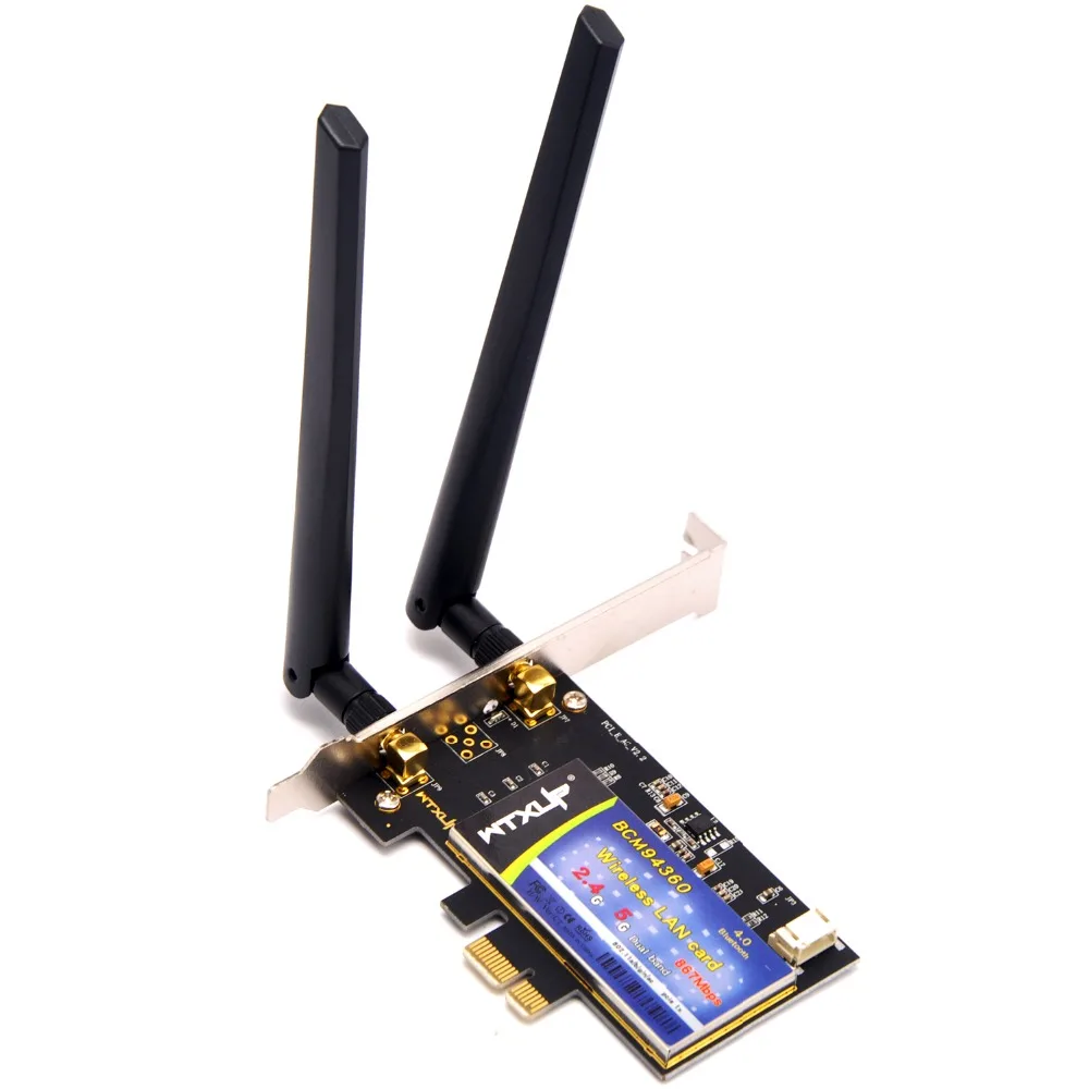 WTXUP для Broadcom bcm9360cs2 1200 Мбит/с 802.11ac настольная Беспроводная LAN карта PCI E WiFi адаптер +