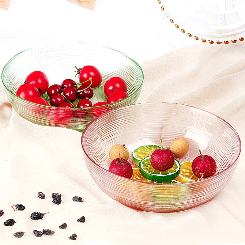 Стеклянная миска для риса поднос еды Frutero блестящая полированная салата супа без