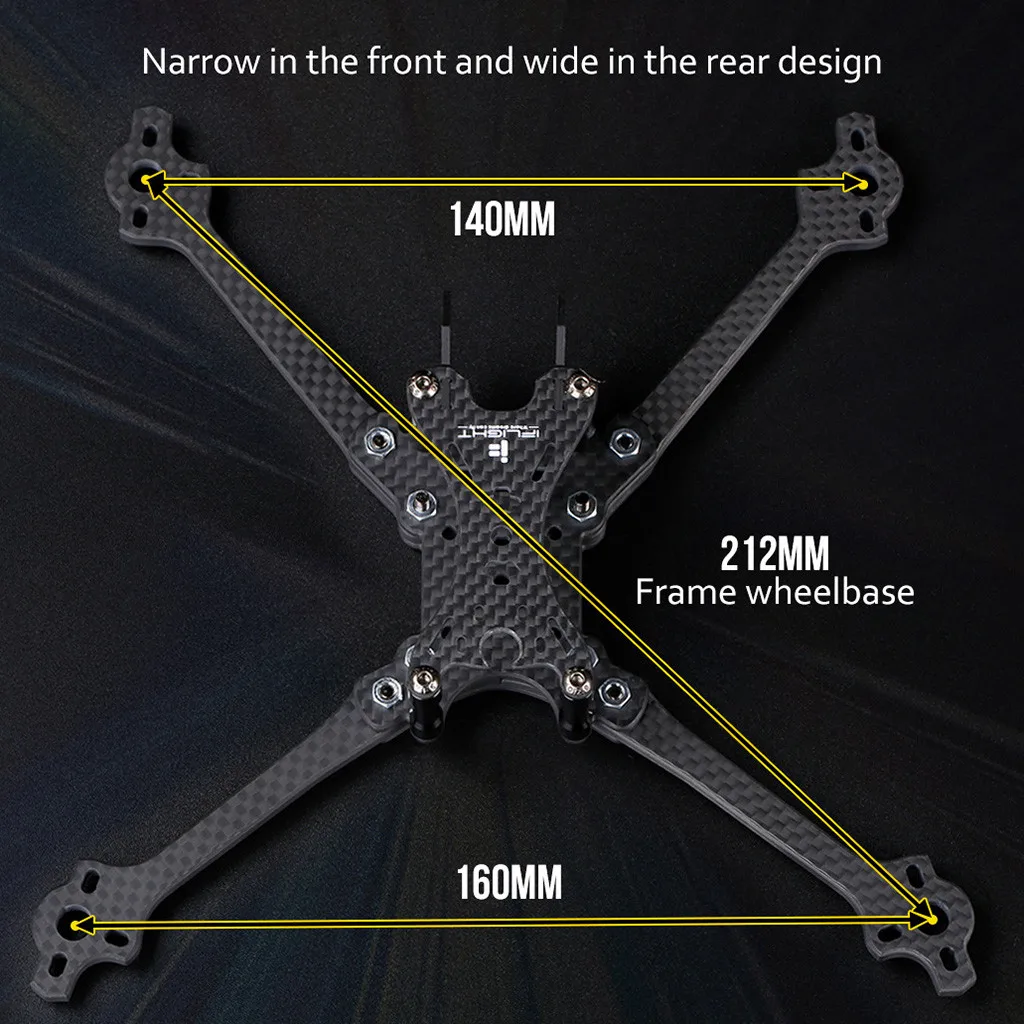 Аксессуары для дрона IFlight Dove V2 12 мм 5 дюймов FPV карбоновая рама arm гоночного Z7111 |