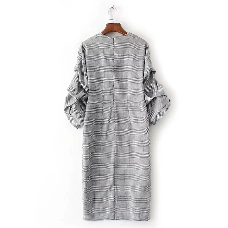 TWOTWINSTYLE осеннее миди Длинное Платье женское клетчатое выпускное Женское