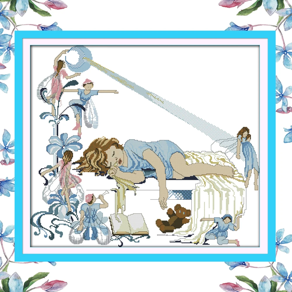 NKF милый рисунок мечты стиль вышивка крестиком Рождественский чулок узоры