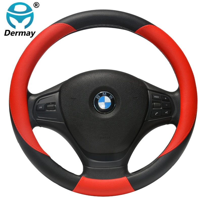 

2018 New Arrival Car Steering Wheel Cover Micro Fiber Leather Fit Outer Diam 14-15" Fit 96% Cars 4colors Free Shipping