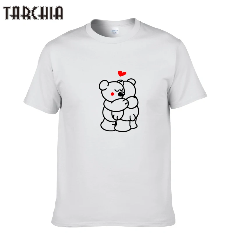 Футболка TARCHIA мужская приталенная хлопок короткий рукав симпатичная парная с